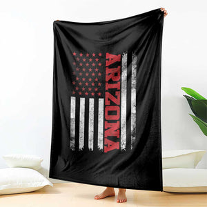 Arizona Pride Throw Blanket Vintage American Flag Distressed Varsity Aesthetic Letters AZ State TS11 Print Your Wear