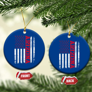 Arizona Pride Ceramic Ornament Vintage American Flag Distressed Varsity Aesthetic Letters AZ State TS11 1pc Blue Print Your Wear