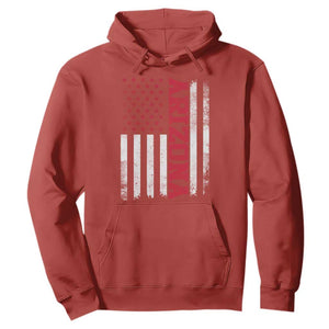 Arizona Pride Hoodie Vintage American Flag Distressed Varsity Aesthetic Letters AZ State TS11 Red Print Your Wear