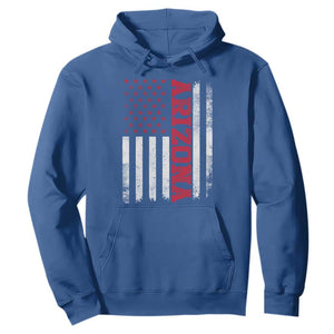 Arizona Pride Hoodie Vintage American Flag Distressed Varsity Aesthetic Letters AZ State TS11 Royal Blue Print Your Wear