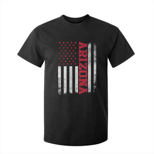 Arizona Pride T Shirt For Kid Vintage American Flag Distressed Varsity Aesthetic Letters AZ State TS11 Black Print Your Wear