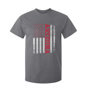 Arizona Pride T Shirt For Kid Vintage American Flag Distressed Varsity Aesthetic Letters AZ State TS11 Charcoal Print Your Wear