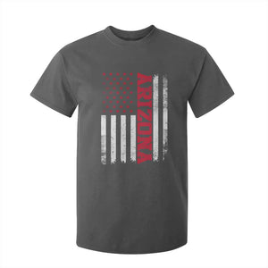 Arizona Pride T Shirt For Kid Vintage American Flag Distressed Varsity Aesthetic Letters AZ State TS11 Dark Heather Print Your Wear