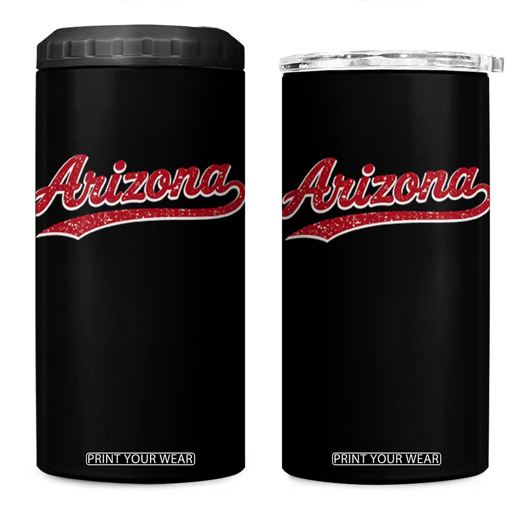 Arizona Varsity Script Classic Sports Jersey Style 4 in 1 Can Cooler Tumbler TS11 One Size: 16 oz Black Print Your Wear