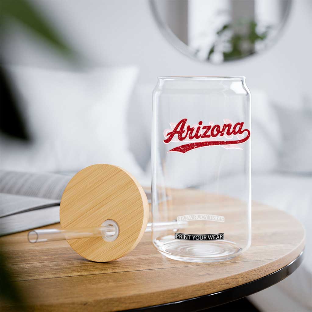 Arizona Varsity Script Classic Sports Jersey Style Glass Can TS11 Print Your Wear
