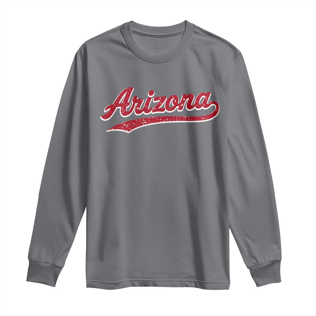 Arizona Varsity Script Classic Sports Jersey Style Long Sleeve Shirt TS11 Charcoal Print Your Wear