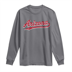 Arizona Varsity Script Classic Sports Jersey Style Long Sleeve Shirt TS11 Charcoal Print Your Wear