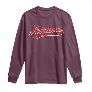 Arizona Varsity Script Classic Sports Jersey Style Long Sleeve Shirt TS11 Maroon Print Your Wear