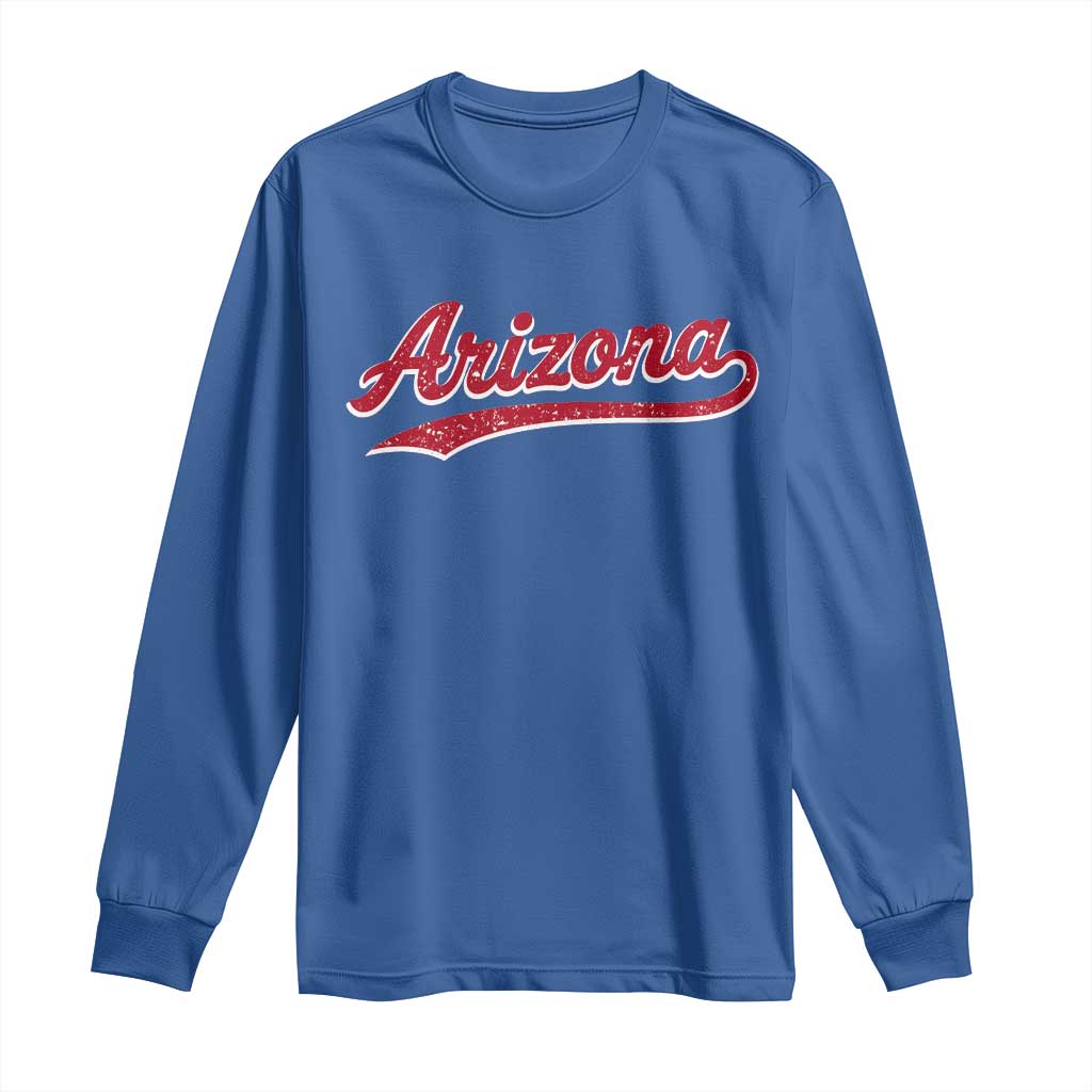 Arizona Varsity Script Classic Sports Jersey Style Long Sleeve Shirt TS11 Royal Blue Print Your Wear