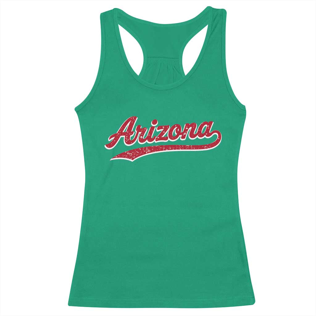 Arizona Varsity Script Classic Sports Jersey Style Racerback Tank Top TS11 Irish Green Print Your Wear