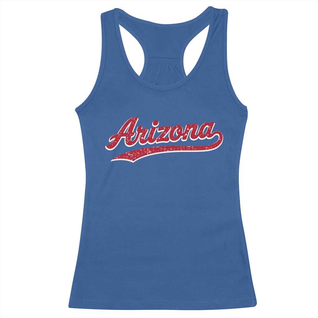 Arizona Varsity Script Classic Sports Jersey Style Racerback Tank Top TS11 Royal Blue Print Your Wear