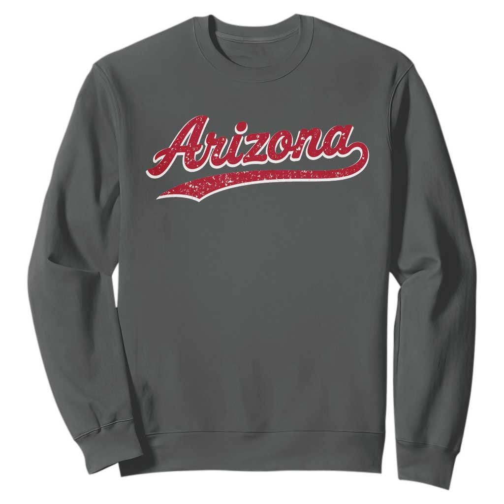 Arizona Varsity Script Classic Sports Jersey Style Sweatshirt TS11 Dark Heather Print Your Wear