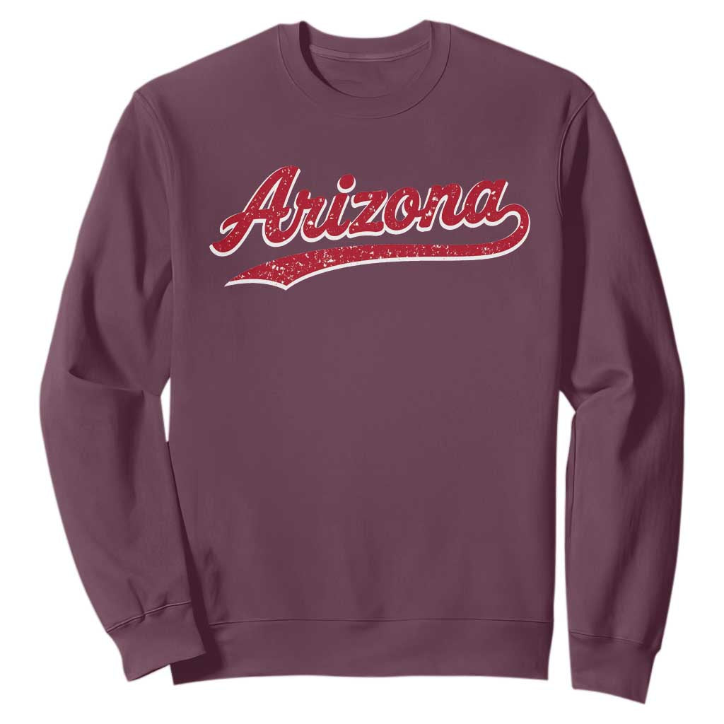 Arizona Varsity Script Classic Sports Jersey Style Sweatshirt TS11 Maroon Print Your Wear