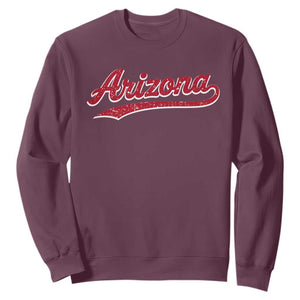 Arizona Varsity Script Classic Sports Jersey Style Sweatshirt TS11 Maroon Print Your Wear