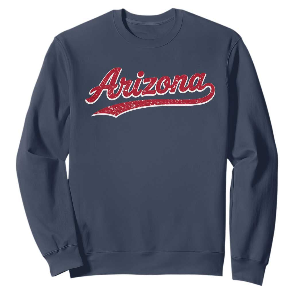 Arizona Varsity Script Classic Sports Jersey Style Sweatshirt TS11 Navy Print Your Wear