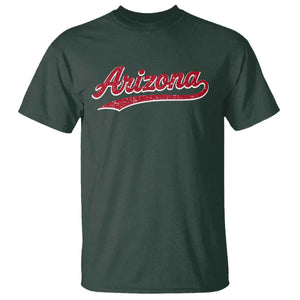 Arizona Varsity Script Classic Sports Jersey Style T Shirt TS11 Dark Forest Green Print Your Wear