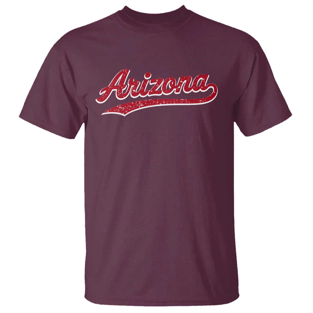 Arizona Varsity Script Classic Sports Jersey Style T Shirt TS11 Maroon Print Your Wear