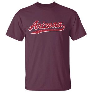 Arizona Varsity Script Classic Sports Jersey Style T Shirt TS11 Maroon Print Your Wear