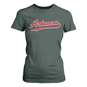 Arizona Varsity Script Classic Sports Jersey Style T Shirt For Women TS11 Dark Forest Green Print Your Wear