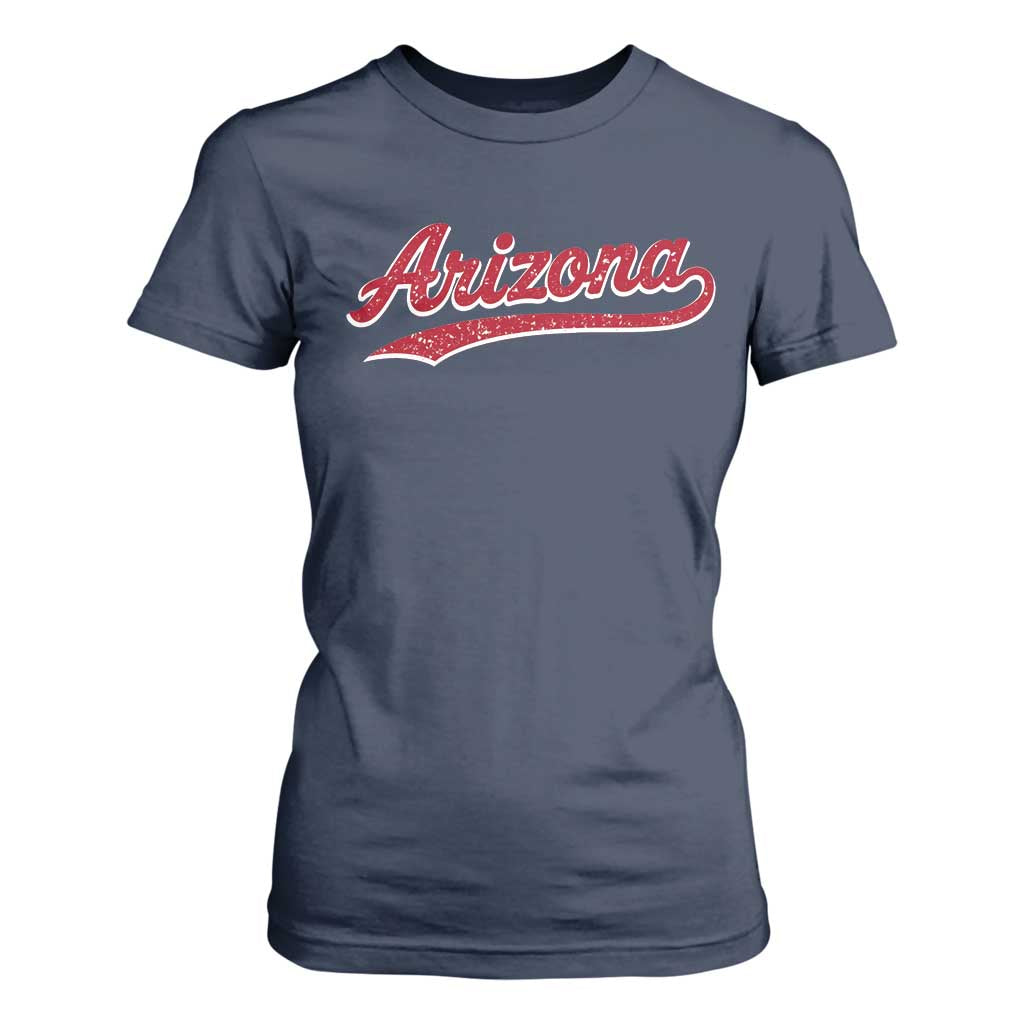 Arizona Varsity Script Classic Sports Jersey Style T Shirt For Women TS11 Navy Print Your Wear