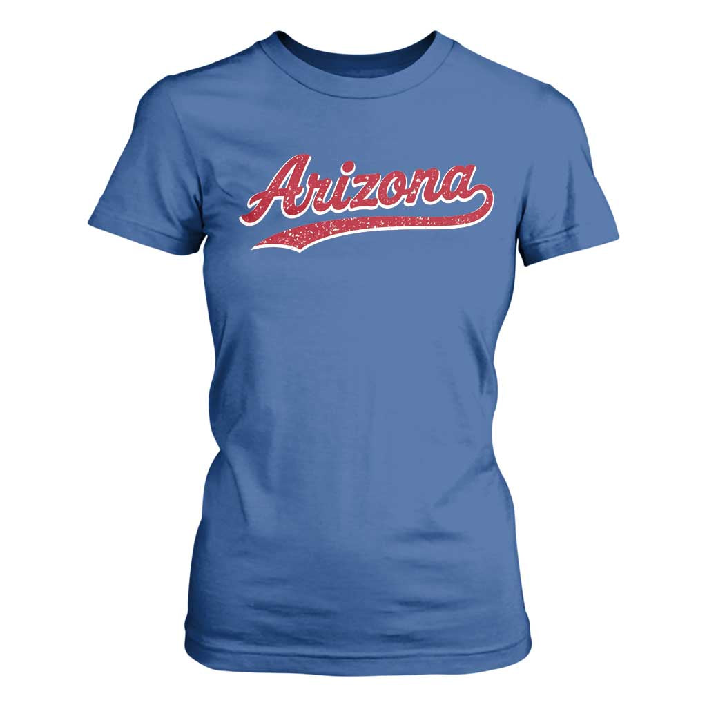 Arizona Varsity Script Classic Sports Jersey Style T Shirt For Women TS11 Royal Blue Print Your Wear