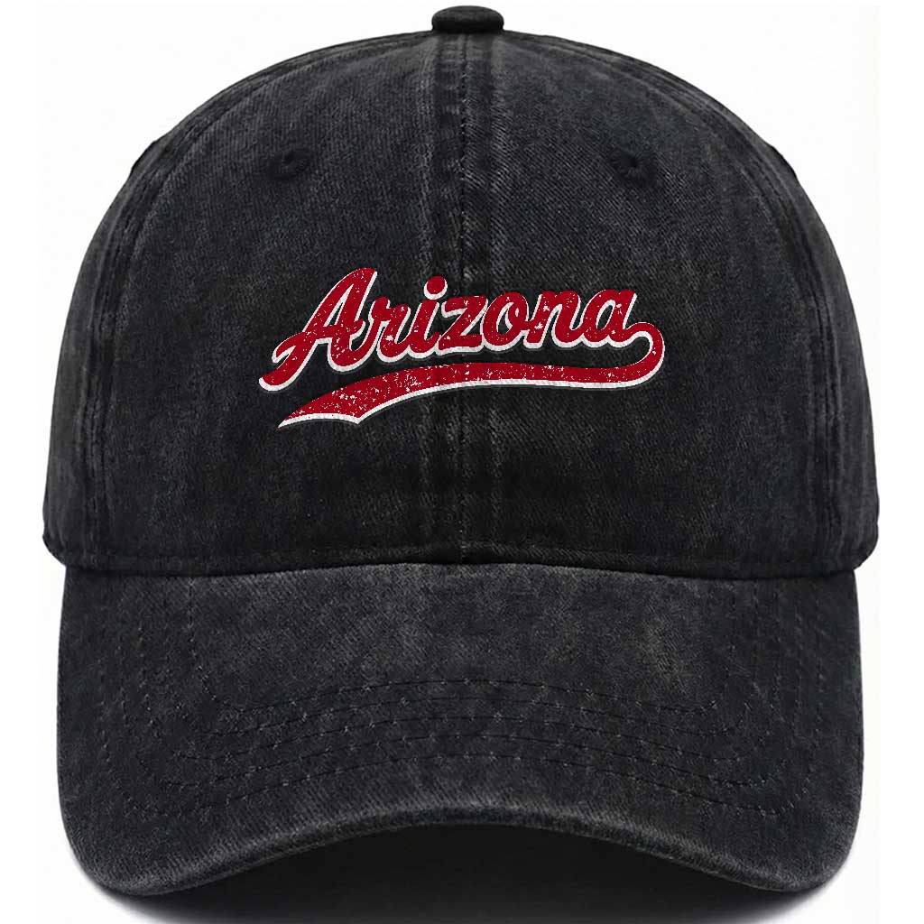 Arizona Varsity Script Classic Sports Jersey Style Washed Cotton Baseball Cap TS11 Print Your Wear