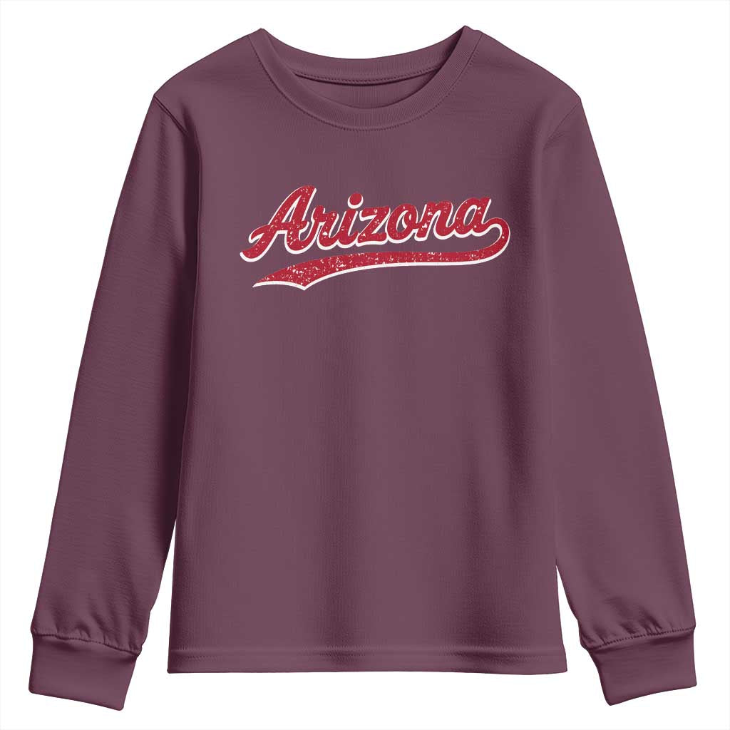 Arizona Varsity Script Classic Sports Jersey Style Youth Sweatshirt TS11 Maroon Print Your Wear