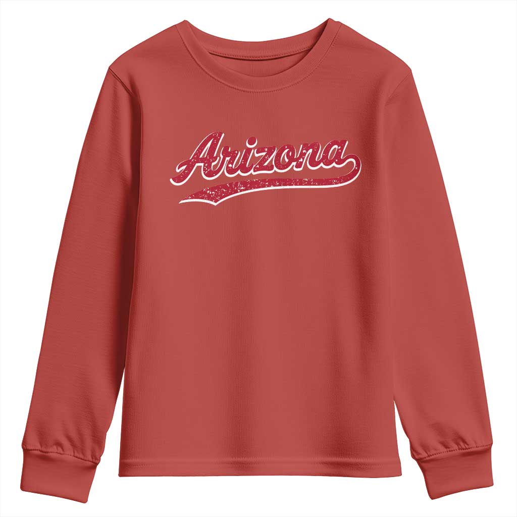 Arizona Varsity Script Classic Sports Jersey Style Youth Sweatshirt TS11 Red Print Your Wear