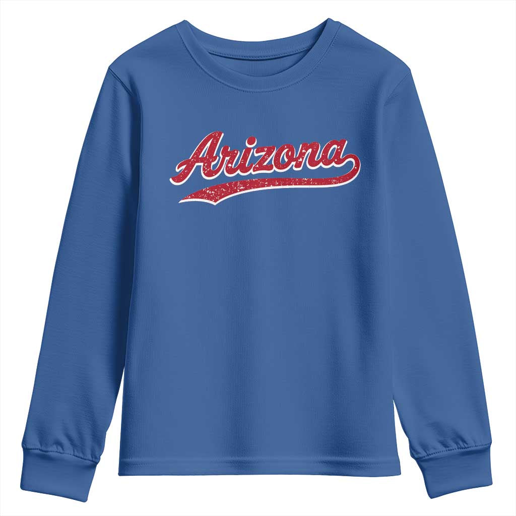 Arizona Varsity Script Classic Sports Jersey Style Youth Sweatshirt TS11 Royal Blue Print Your Wear