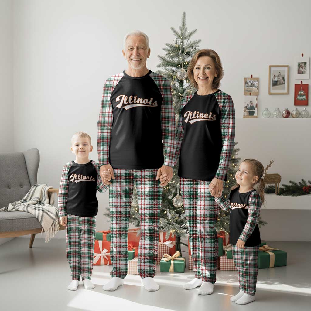 Illinois Vintage Orange Varsity Script Text Classic Sports Jersey Style Plaid Pajama Set TS11 Christmas Plaid Print Your Wear