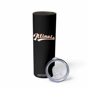 Illinois Vintage Orange Varsity Script Text Classic Sports Jersey Style Skinny Tumbler TS11 Print Your Wear