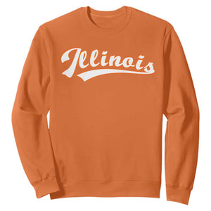 Illinois Vintage Orange Varsity Script Text Classic Sports Jersey Style Sweatshirt TS11 Orange Print Your Wear