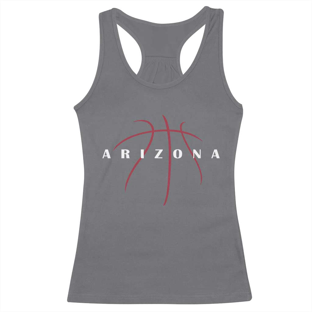 Arizona Fan Basketball Grooves Graphic AZ State Racerback Tank Top TS11 Charcoal Print Your Wear