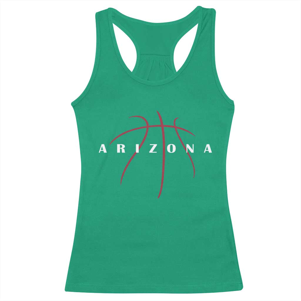 Arizona Fan Basketball Grooves Graphic AZ State Racerback Tank Top TS11 Irish Green Print Your Wear