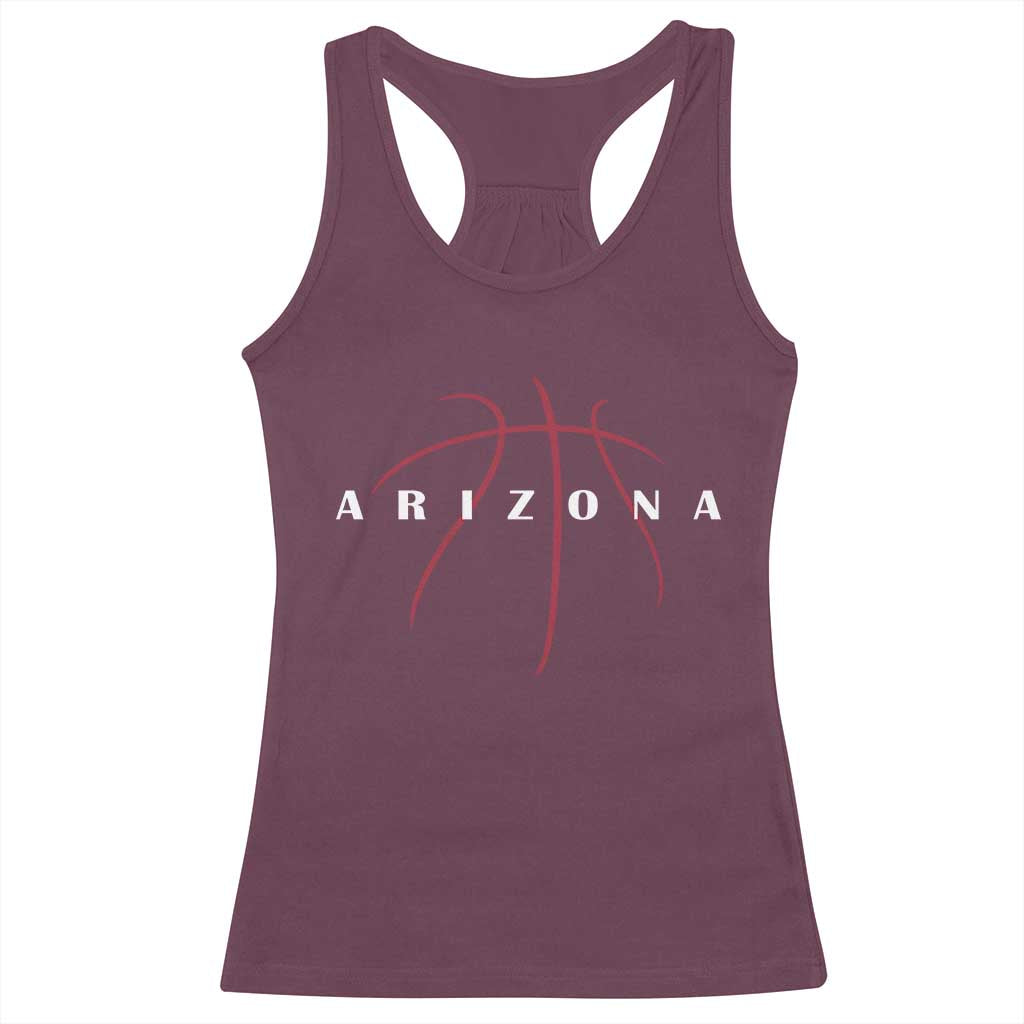 Arizona Fan Basketball Grooves Graphic AZ State Racerback Tank Top TS11 Maroon Print Your Wear
