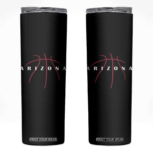 Arizona Fan Basketball Grooves Graphic AZ State Skinny Tumbler TS11 Black Print Your Wear