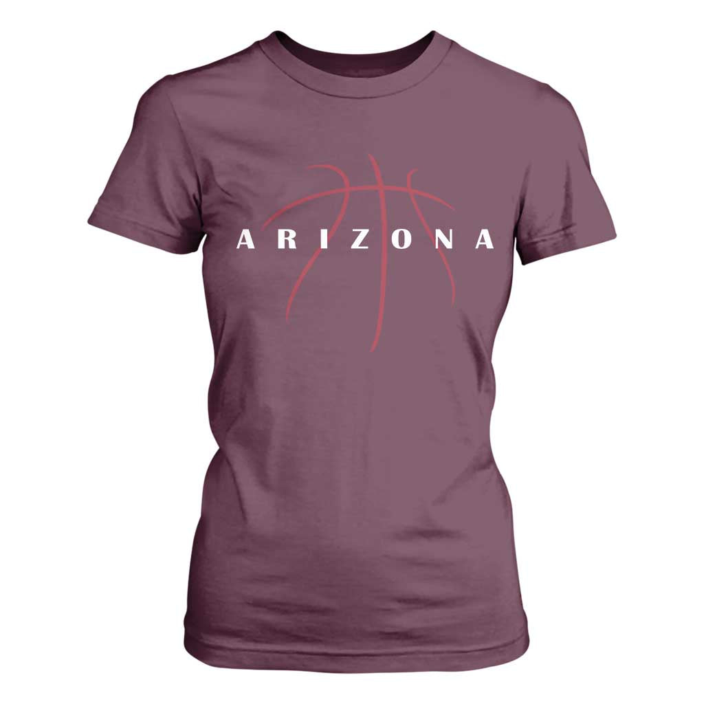 Arizona Fan Basketball Grooves Graphic AZ State T Shirt For Women TS11 Maroon Print Your Wear