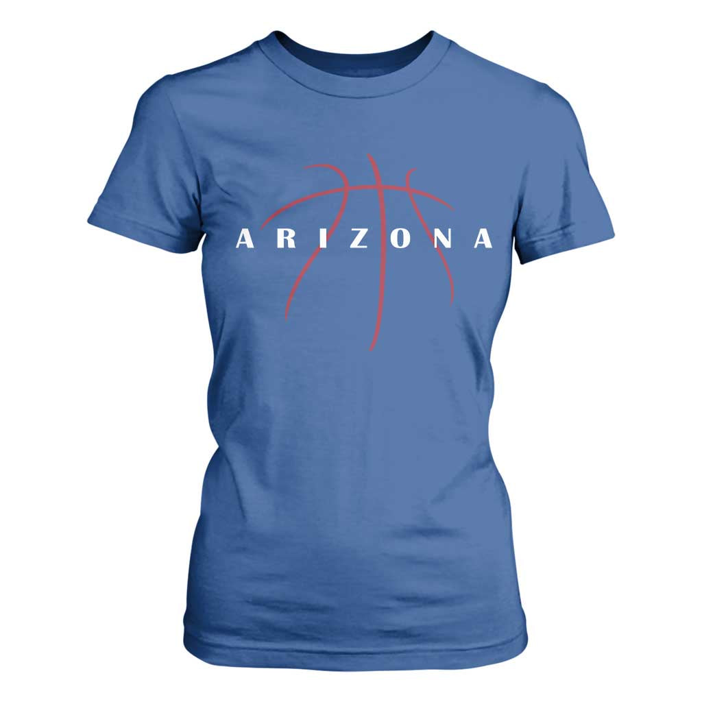 Arizona Fan Basketball Grooves Graphic AZ State T Shirt For Women TS11 Royal Blue Print Your Wear