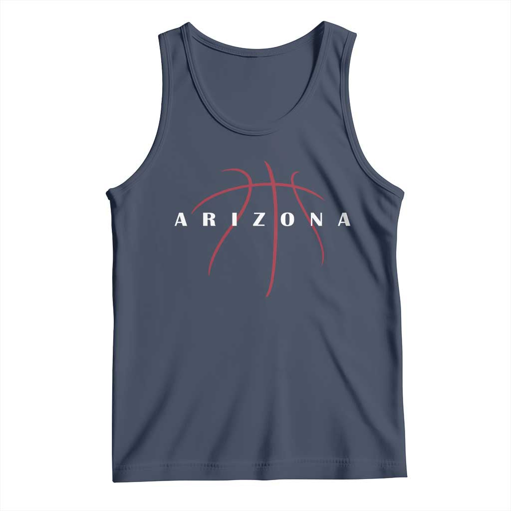 Arizona Fan Basketball Grooves Graphic AZ State Tank Top TS11 Navy Print Your Wear