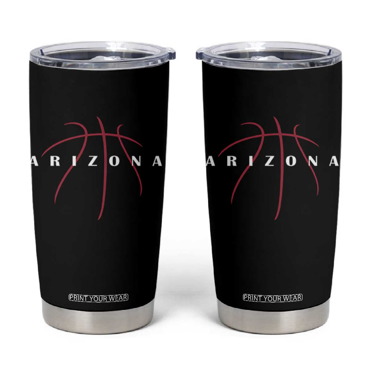 Arizona Fan Basketball Grooves Graphic AZ State Tumbler Cup TS11 Black Print Your Wear
