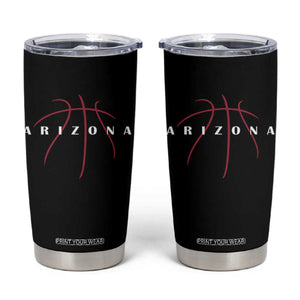 Arizona Fan Basketball Grooves Graphic AZ State Tumbler Cup TS11 Black Print Your Wear