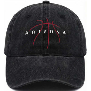 Arizona Fan Basketball Grooves Graphic AZ State Washed Cotton Baseball Cap TS11 Print Your Wear