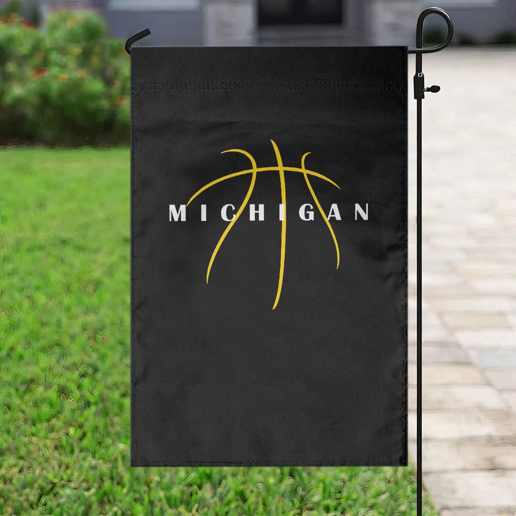 Michigan Fan Basketball Grooves Graphic MI State Garden Flag TS11 Print Your Wear