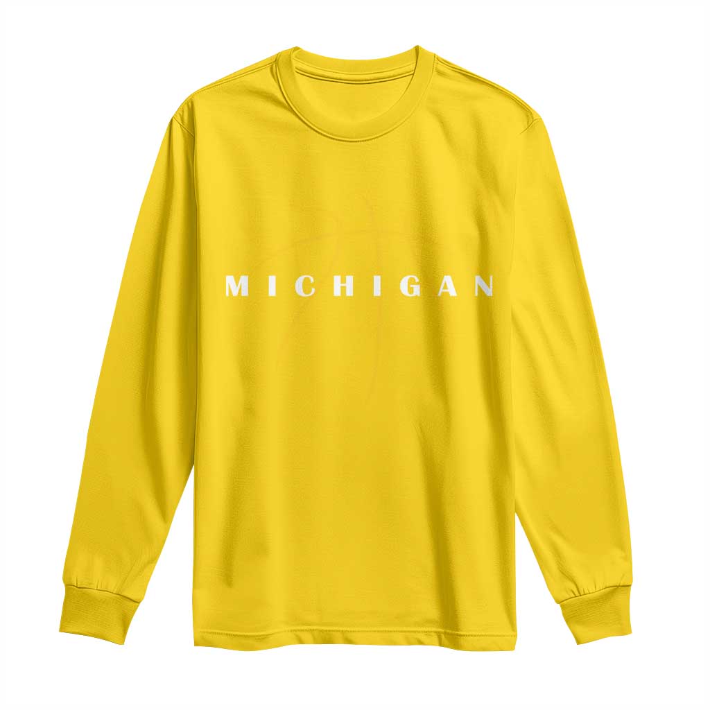 Michigan Fan Basketball Grooves Graphic MI State Long Sleeve Shirt TS11 Daisy Print Your Wear