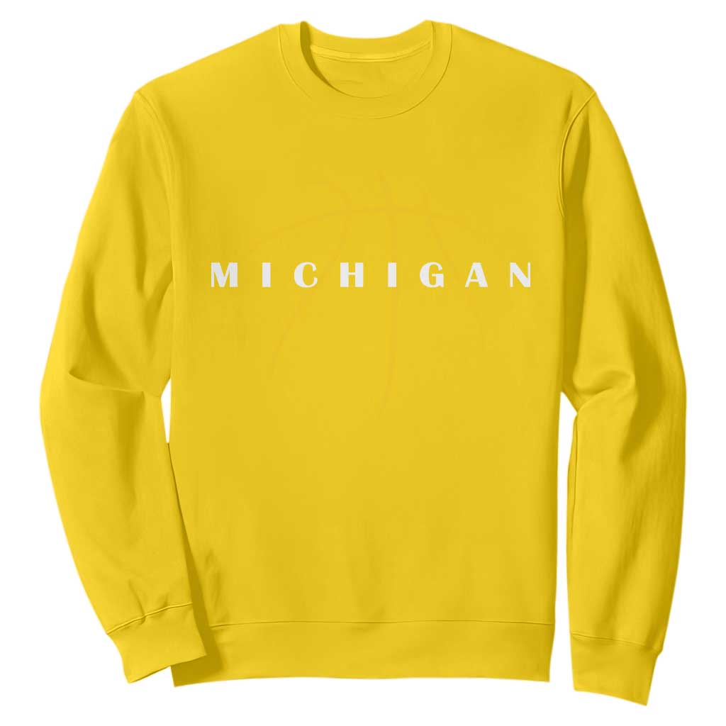 Michigan Fan Basketball Grooves Graphic MI State Sweatshirt TS11 Daisy Print Your Wear