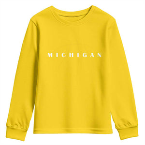 Michigan Fan Basketball Grooves Graphic MI State Youth Sweatshirt TS11 Daisy Print Your Wear