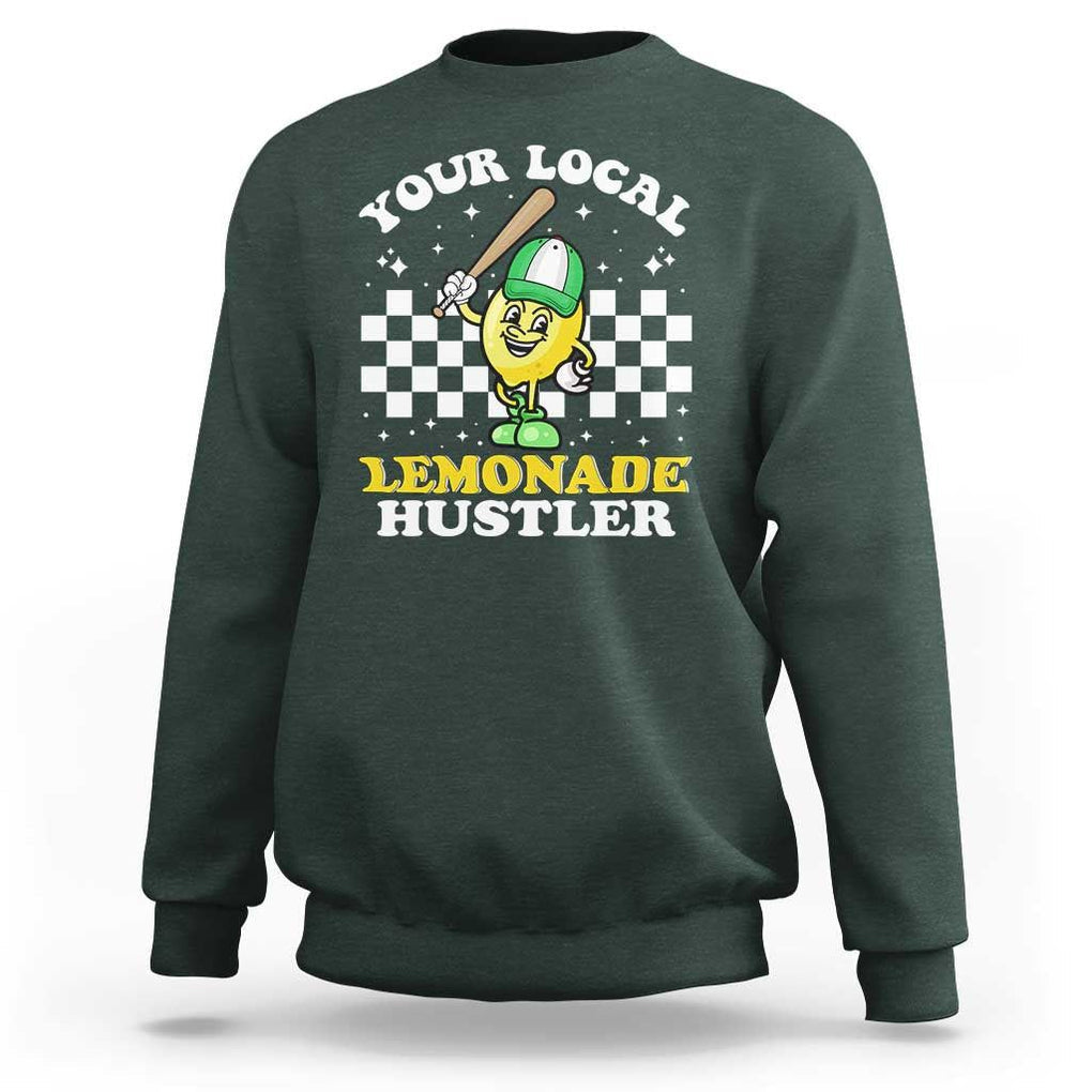 Funny Stand Boss Ceo Sweatshirt Your Local Lemonade Hustler TS11 Dark Forest Green Print Your Wear
