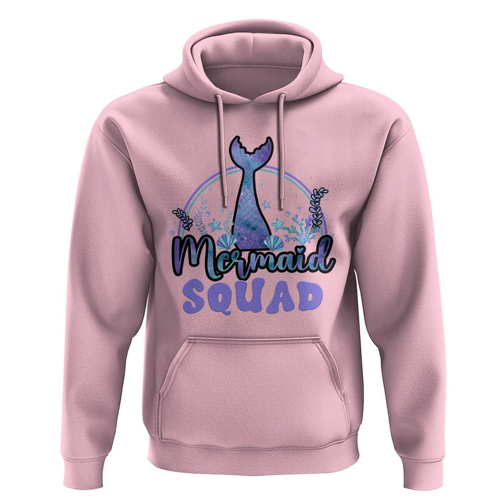 Mermaid Squad Hoodie Birthday Party Girl B-Day Ocean TS11 Light Pink Print Your Wear