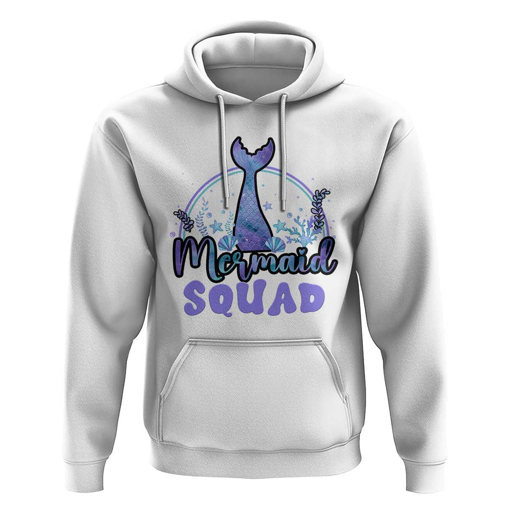 Mermaid Squad Hoodie Birthday Party Girl B-Day Ocean TS11 White Print Your Wear
