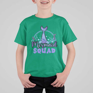 Mermaid Squad T Shirt For Kid Birthday Party Girl B-Day Ocean TS11 Irish Green Print Your Wear
